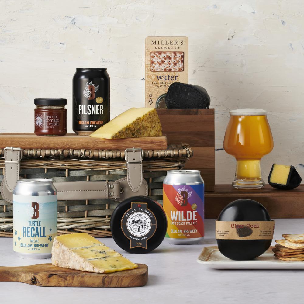 cheese and craft beer gift